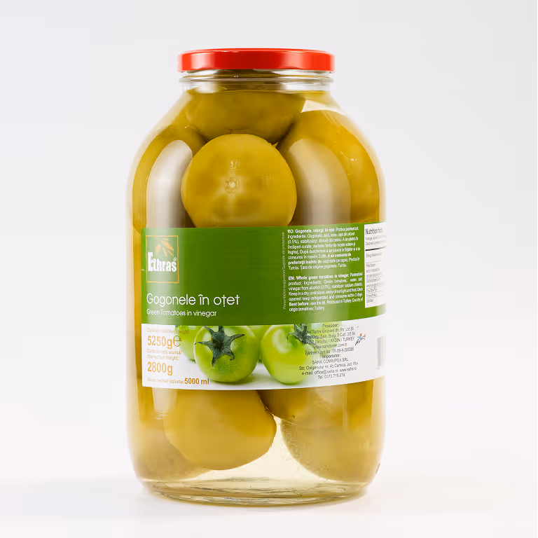 Gogonele Întregi în Oțet Ethras, Borcan Sticlă 5L / 5250g