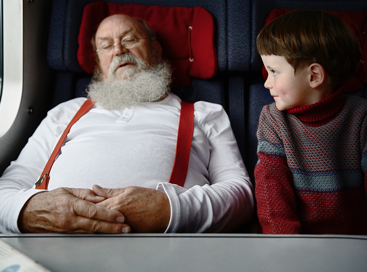 Julen starter i toget