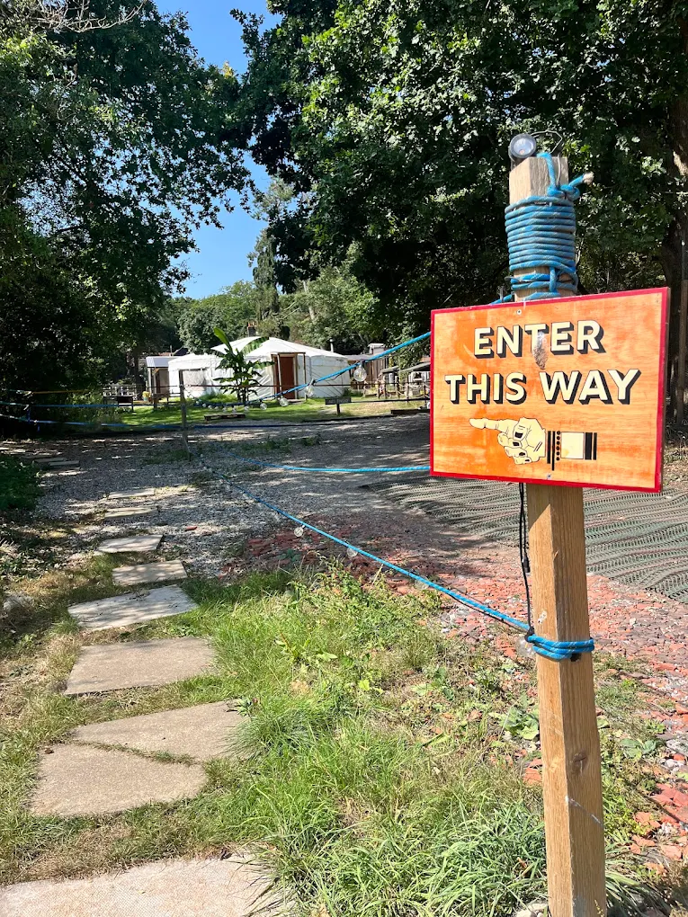 outdoor yoga session in a tranquil garden