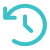 A turquoise clock icon with an arrow circling counterclockwise, symbolizing time or history.