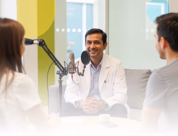 Doctor in a podcast