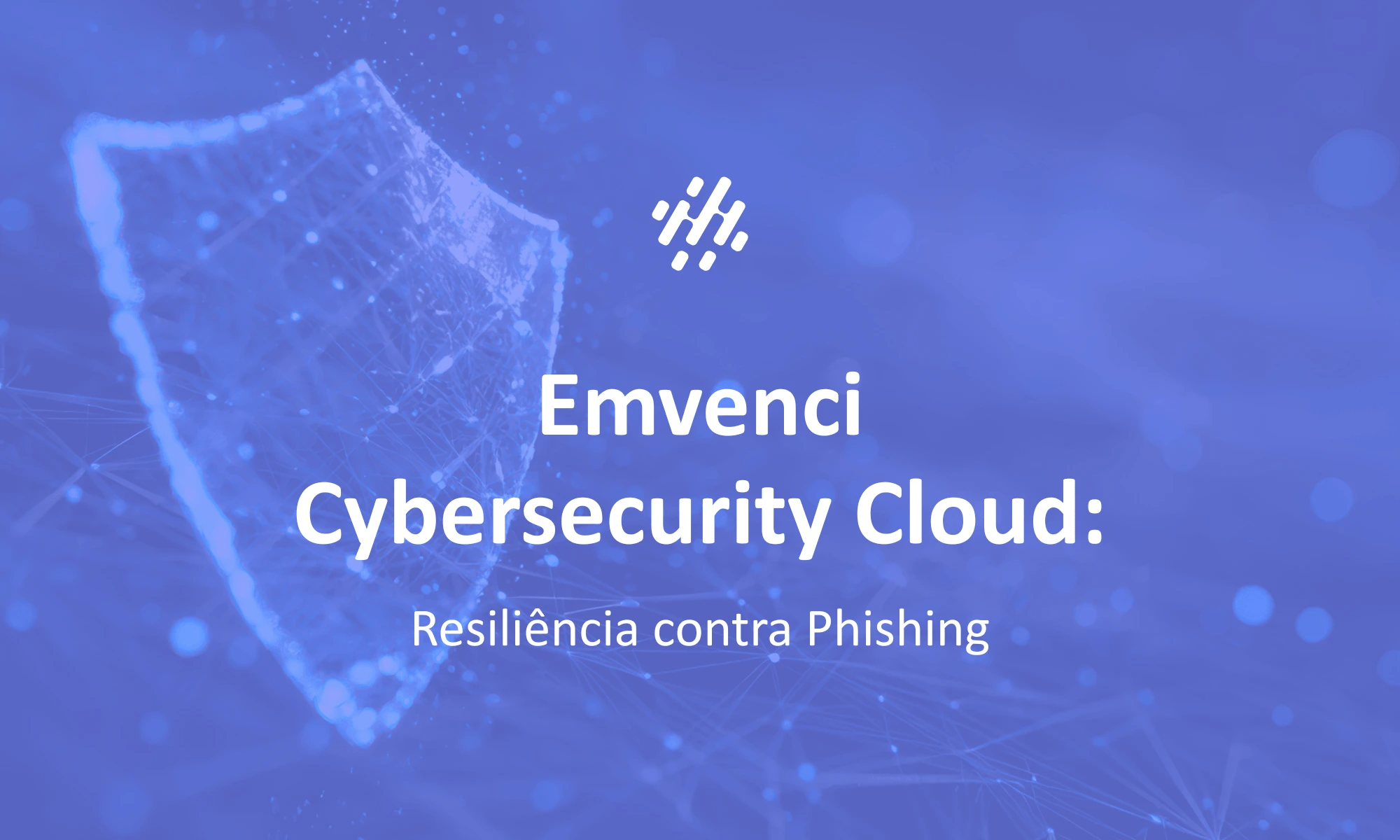 Interface da plataforma EMVENCI Cybersecurity Cloud com métricas de formação e simulação de phishing.