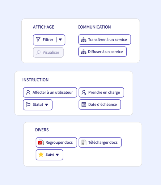 capture ecran logiciel efalia portail grc filtres fond bleu