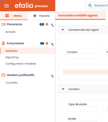 facette logiciel bpm efalia process ressources humaines