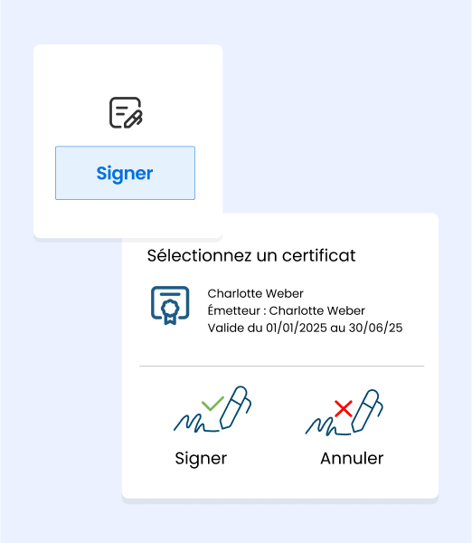 capture ecran logiciel efalia process parapheur electronique service public choix certificat
