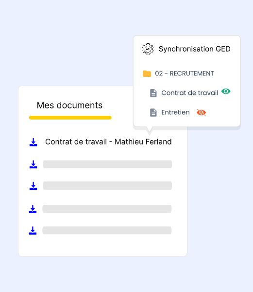 capture ecran logiciel efalia portail rh synchro ged