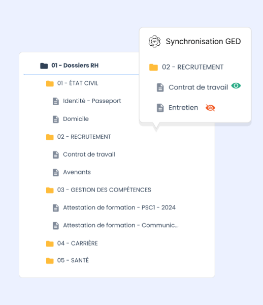 capture ecran logiciel coffre fort efalia safe rh synchro ged fond bleu