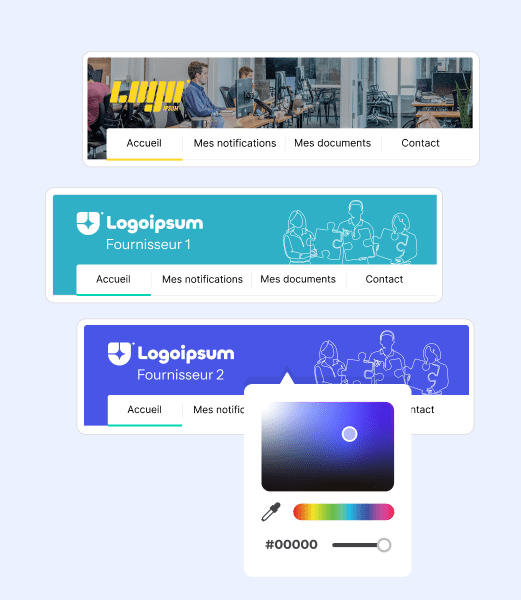 capture ecran logiciel efalia portail client fournisseur personnalisation