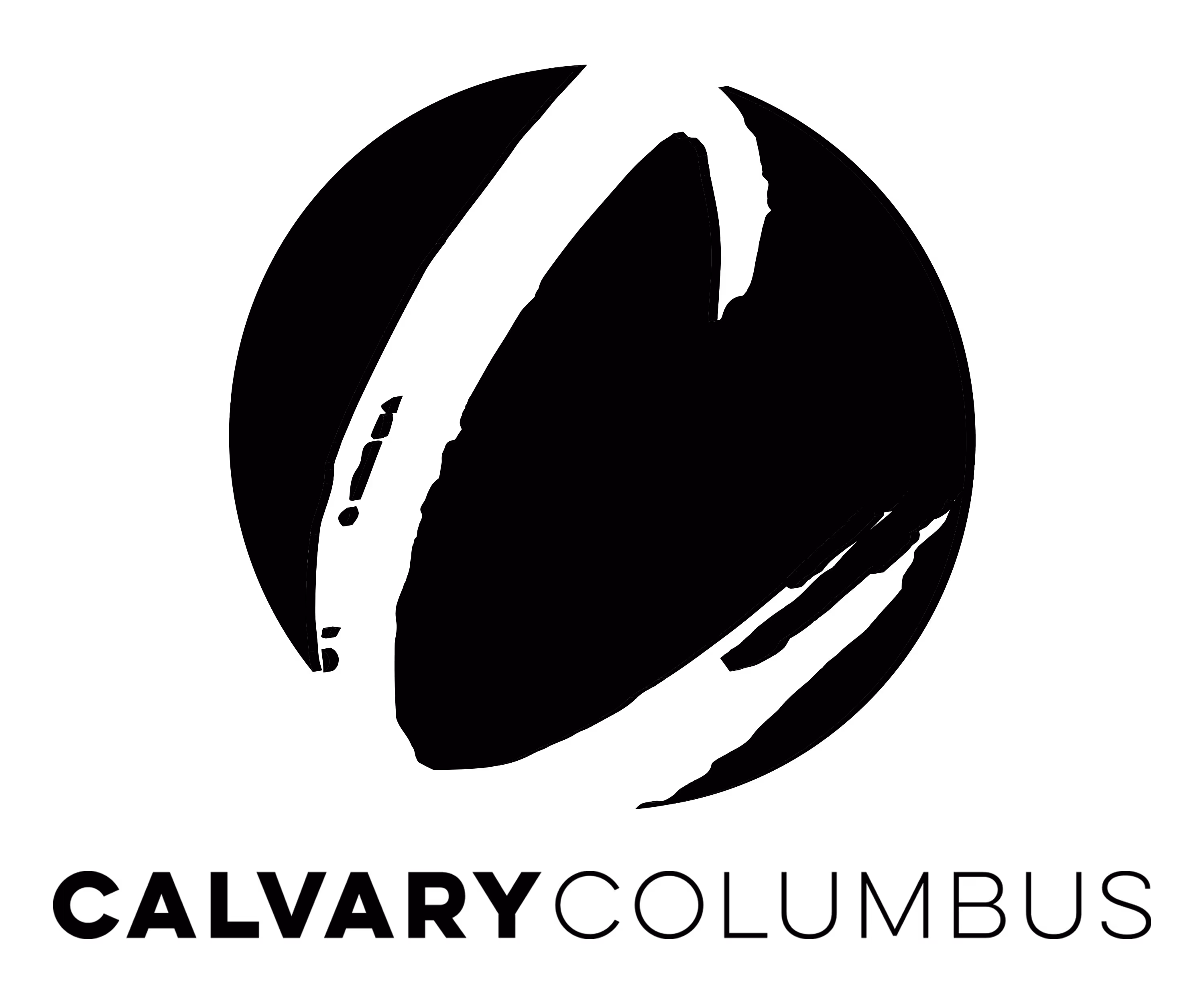 Calvary Columbus logo featuring a stylized circular design above the text 'CALVARY COLUMBUS'.
