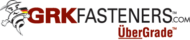 GRK Fasteners logo with tiger head graphic and UberGrade branding