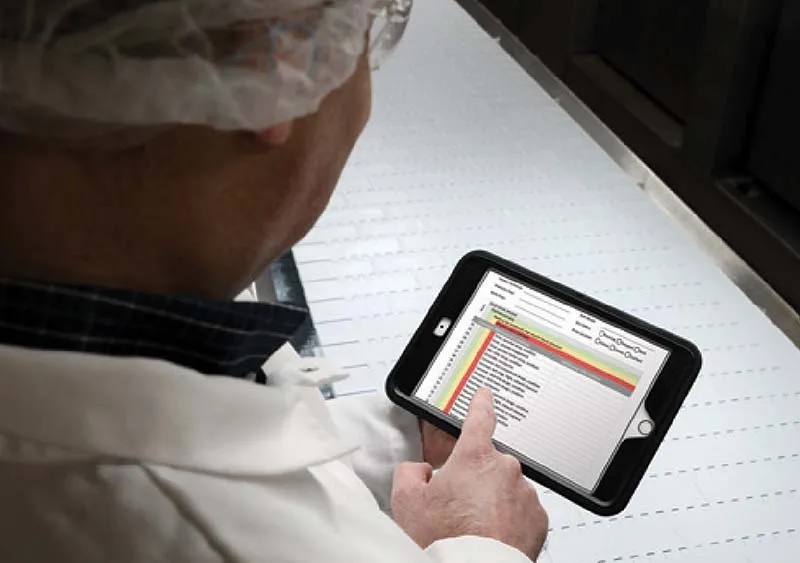 person holding mobile device accessing SERVICE+ support and training