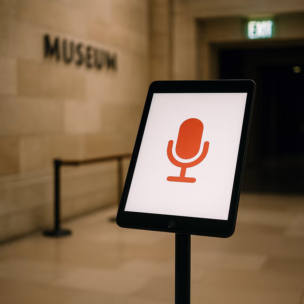 tablet for visitor feedback collection