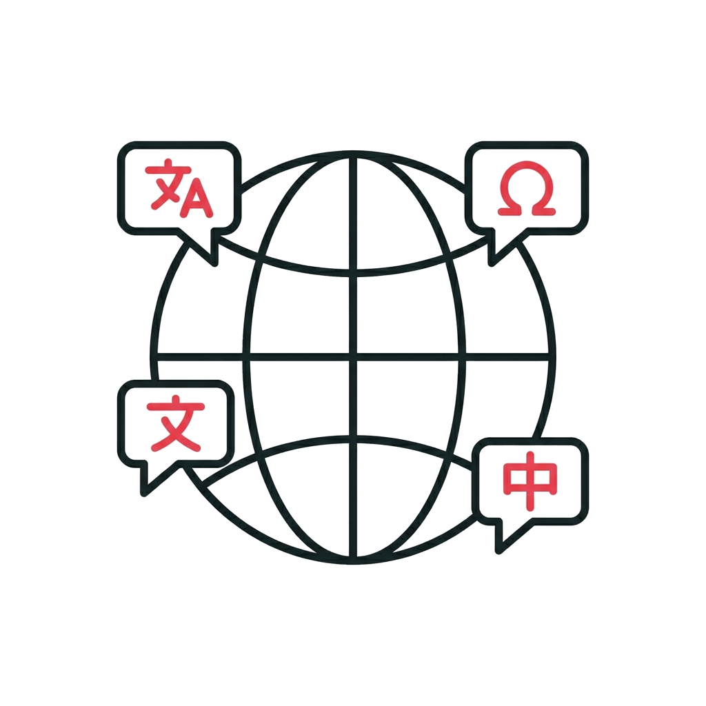 Multilingual support icon