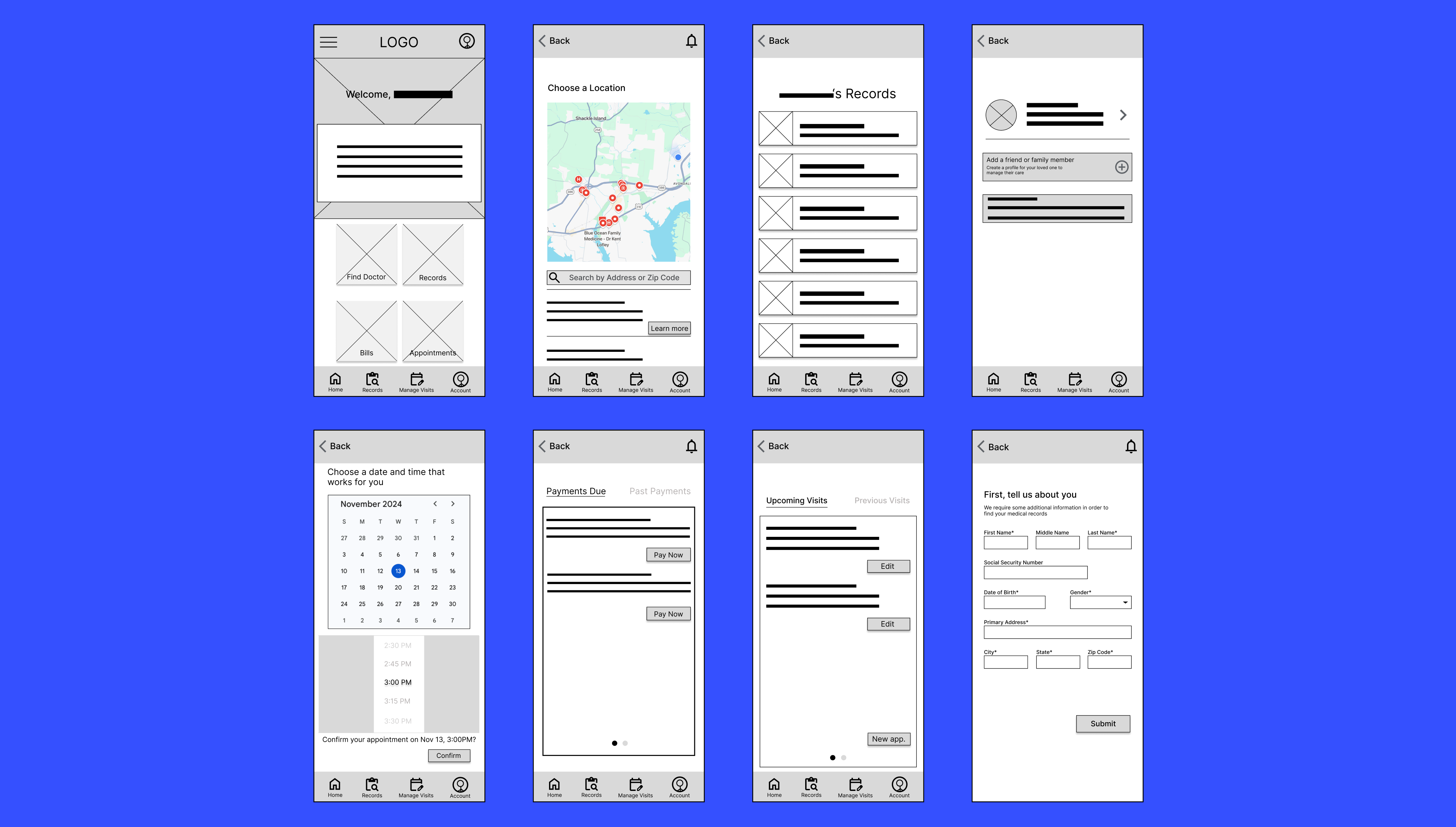 Vitrica Digital Wireframes