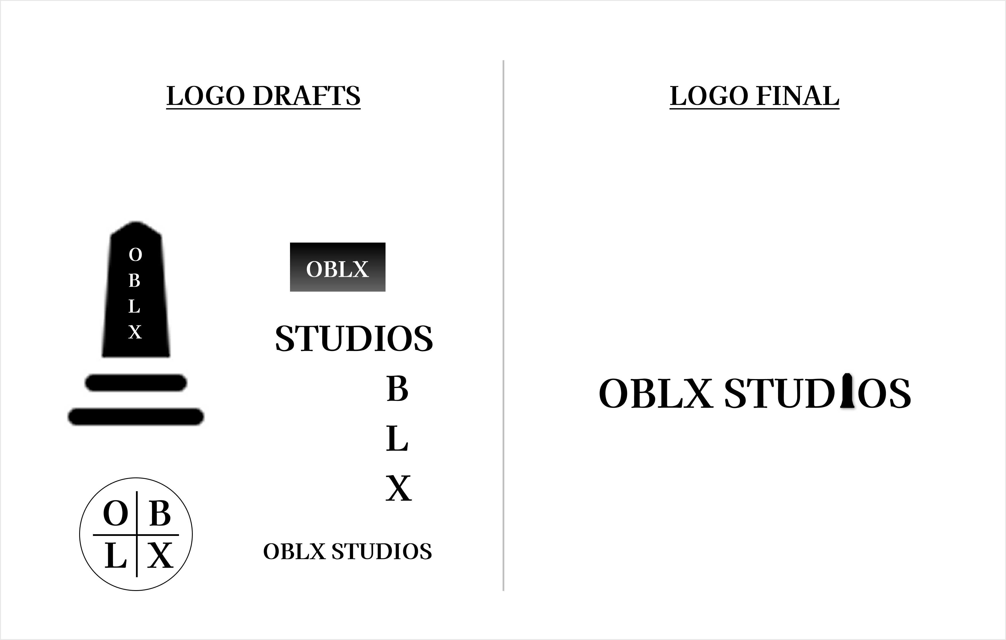 OBLX Branding/Logo Brainstorm & Final