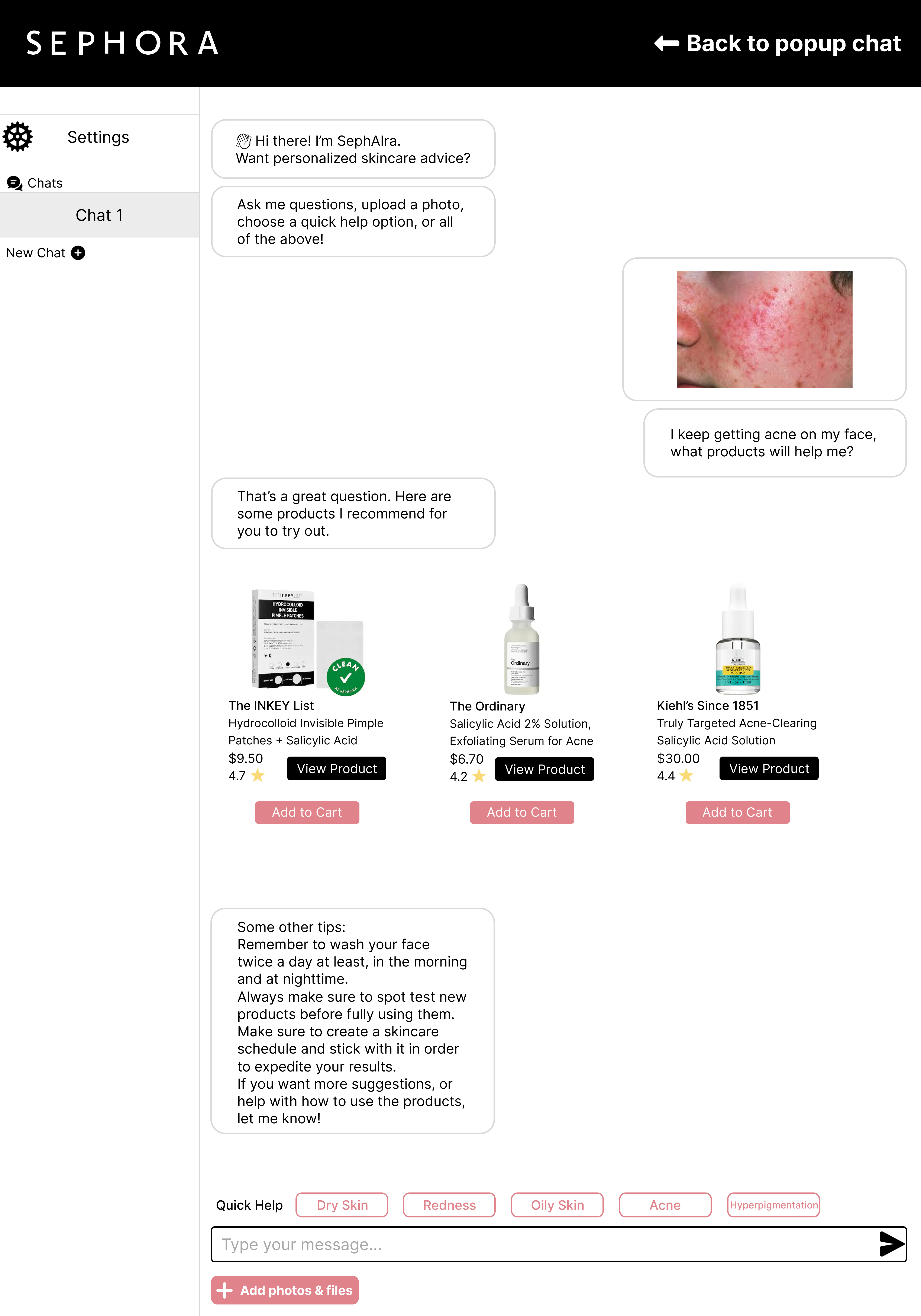 SephAIra Final Product Recommendations