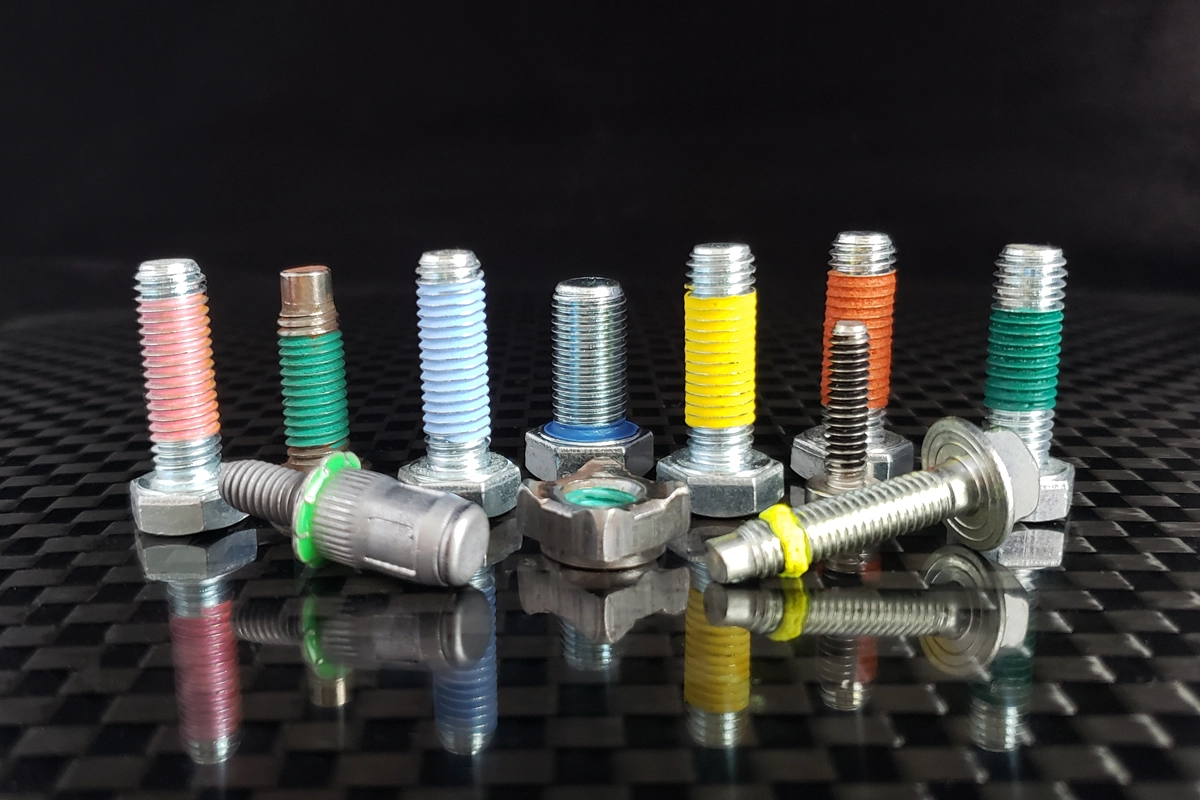 Assorted fasteners with Tectorius coatings