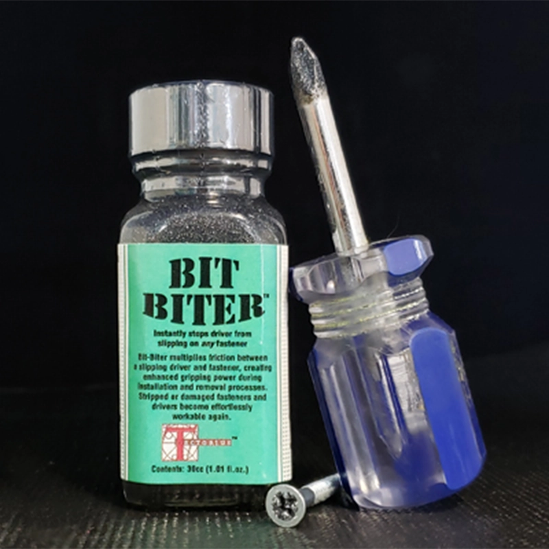 Screw driver, screw and bottle of Bit Biter