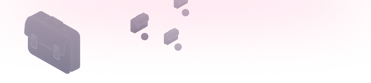 A pink background with a black and white clock.