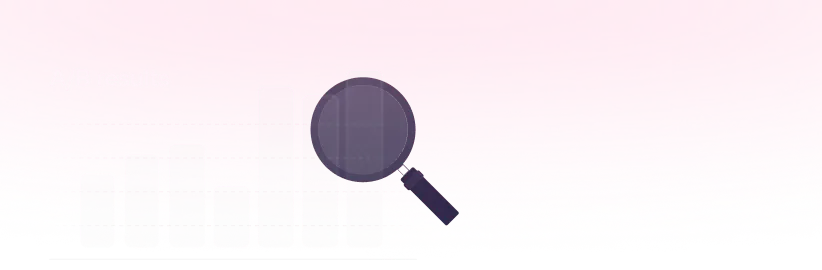 A pink background with a black and white clock.