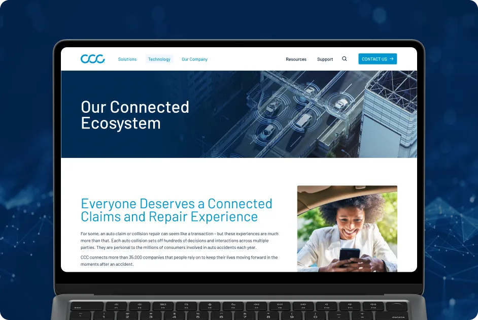 Website homepage for Fringe featuring a banner with text about an employee experience tool and an image of three diverse smiling coworkers interacting at a desk with a laptop.