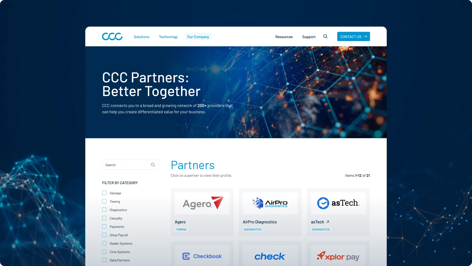 Webpage section showing statistics on engagement, utilization, loyalty, and cost savings, customer stories with images, FAQ accordion, and a highlighted area promoting a tool built for busy HR teams with a photo of two smiling colleagues using a laptop.
