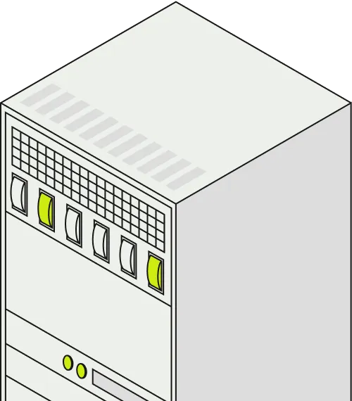 Illustration of a GPU server that Crusoe offers.