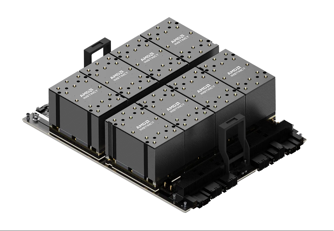 Image of AMD MI300x GPU.