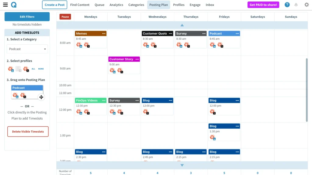 SmarterQueue - Calendar