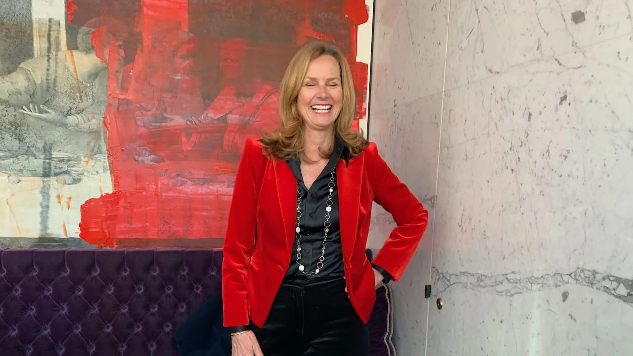 Naomi Simson presenting to a conference audience