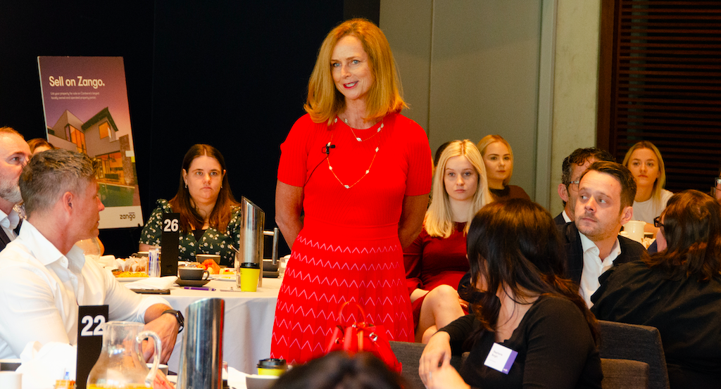 Naomi Simson speaking for Zango at the National Gallery of Australia, Canberra