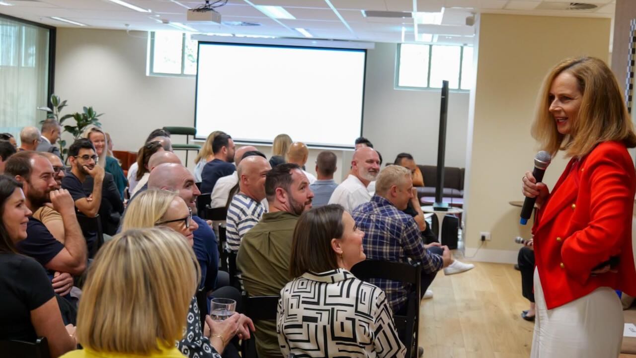Naomi Simson speaking at Carlton & United Breweries in Melbourne, March 2024