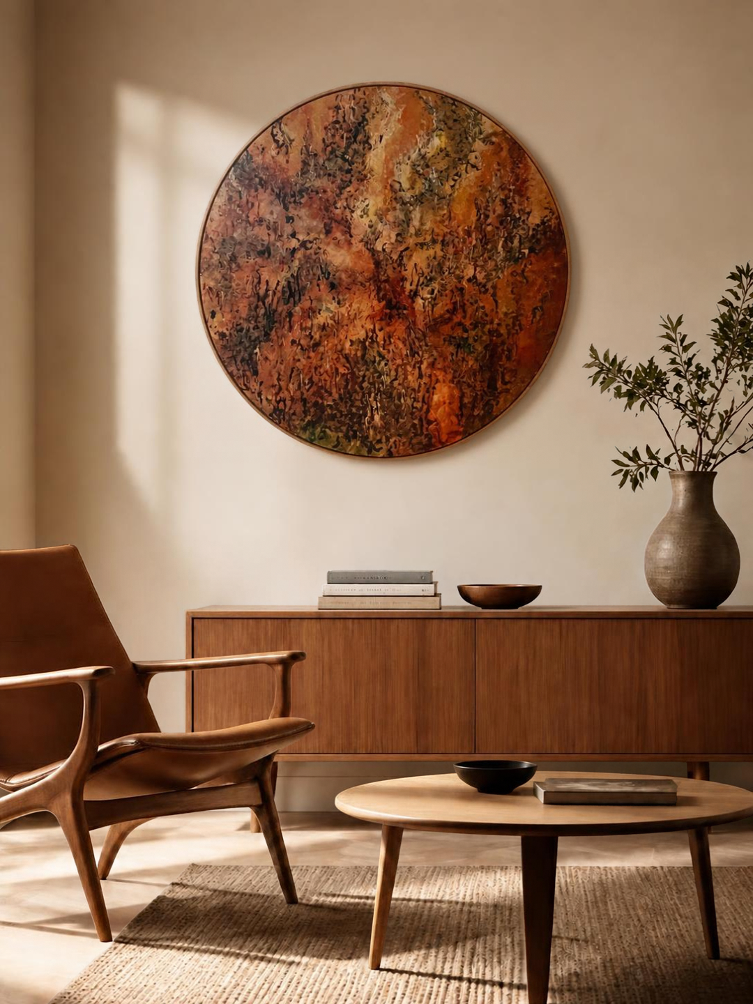 Endless Desert hung on a living room wall