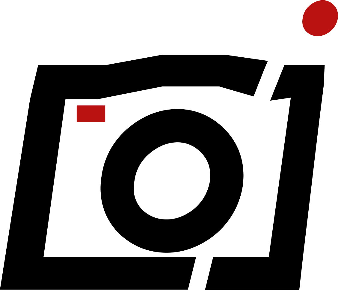 The svetim camera icon is a minimalist black shape with a circle inside for the lens. It has a red dot above its top right corner.