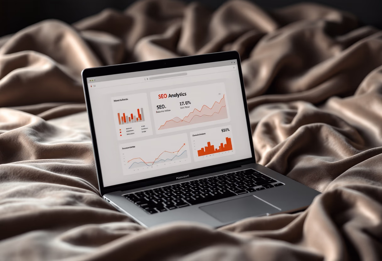 image of seo analytics on a laptop