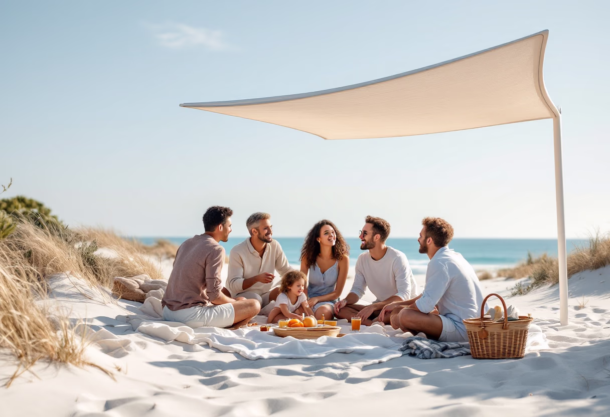 image of a family on vacation