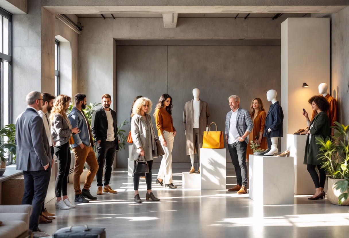 [background image] image of a launch party instore (for a footwear store)