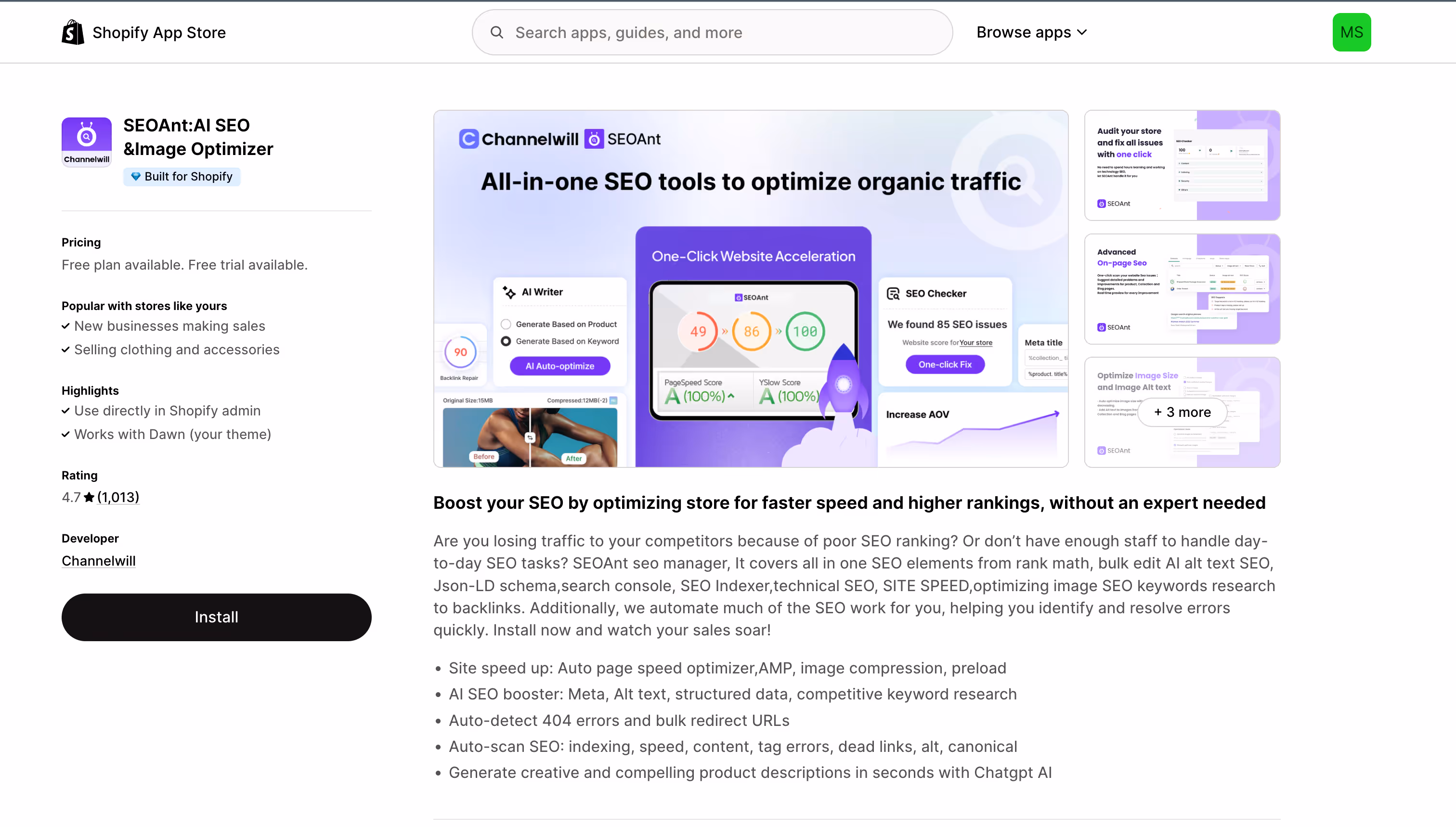 SEO App Screenshot