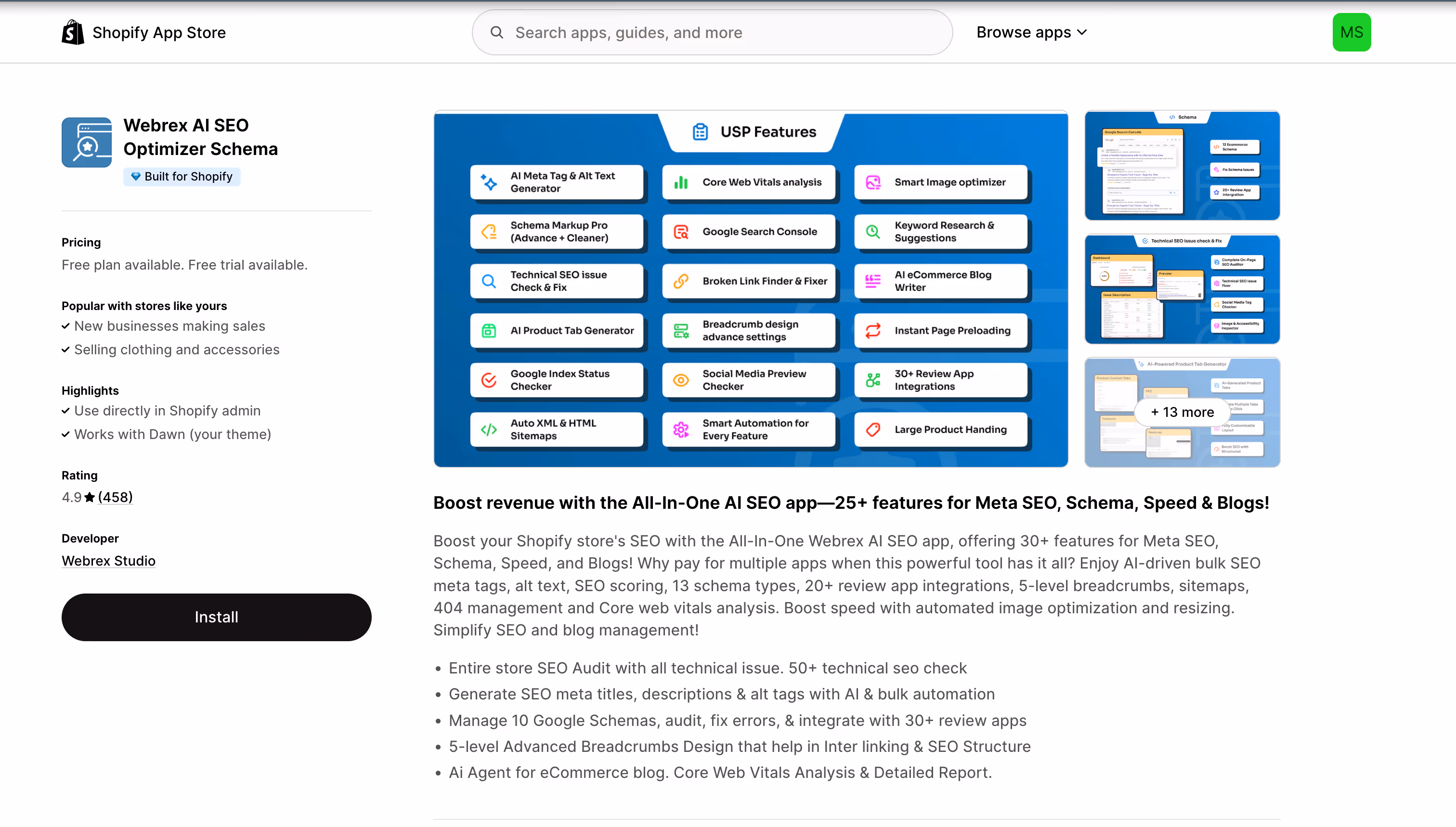 SEO App Screenshot