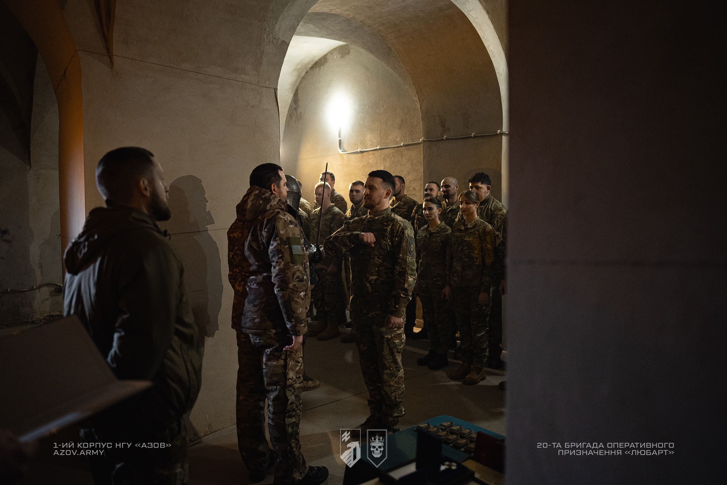 Урочисте вітання бійця підрозділу Любарт