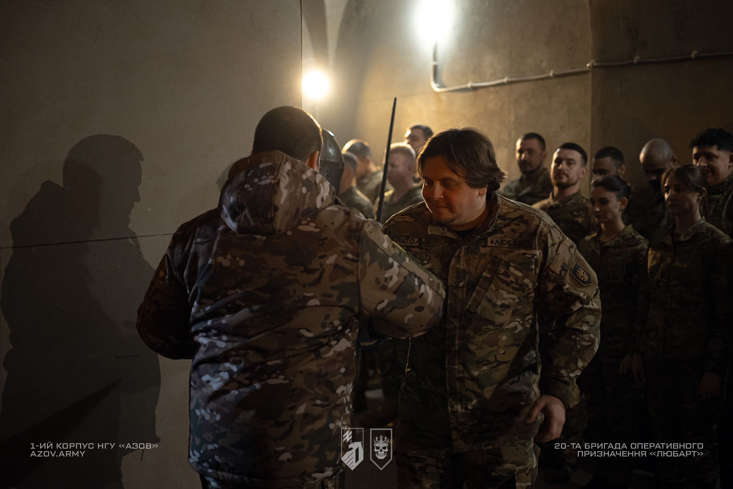 Урочисте вітання бійців бригади Любарт