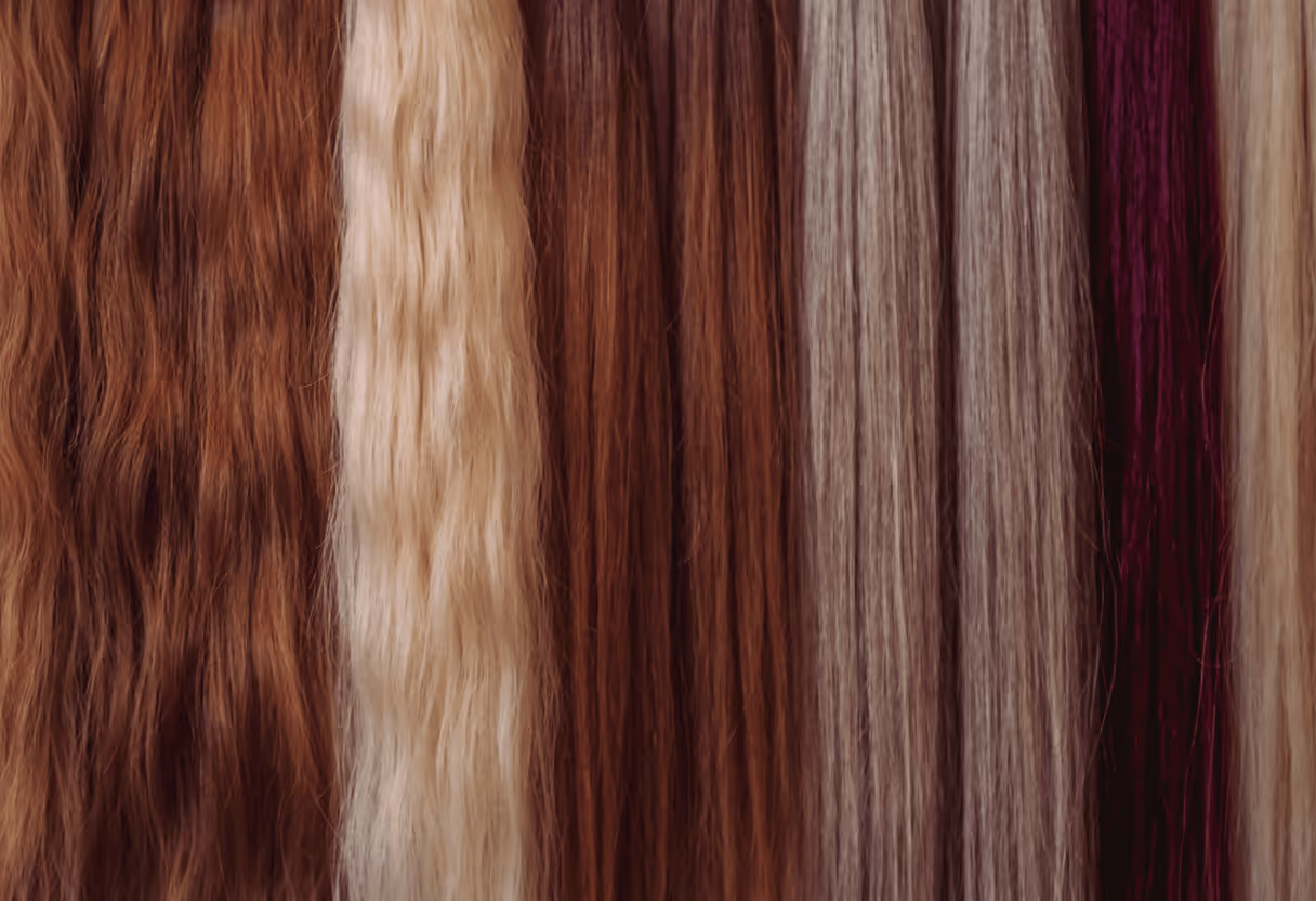 Palette de teintes d'extentions tape-ins
