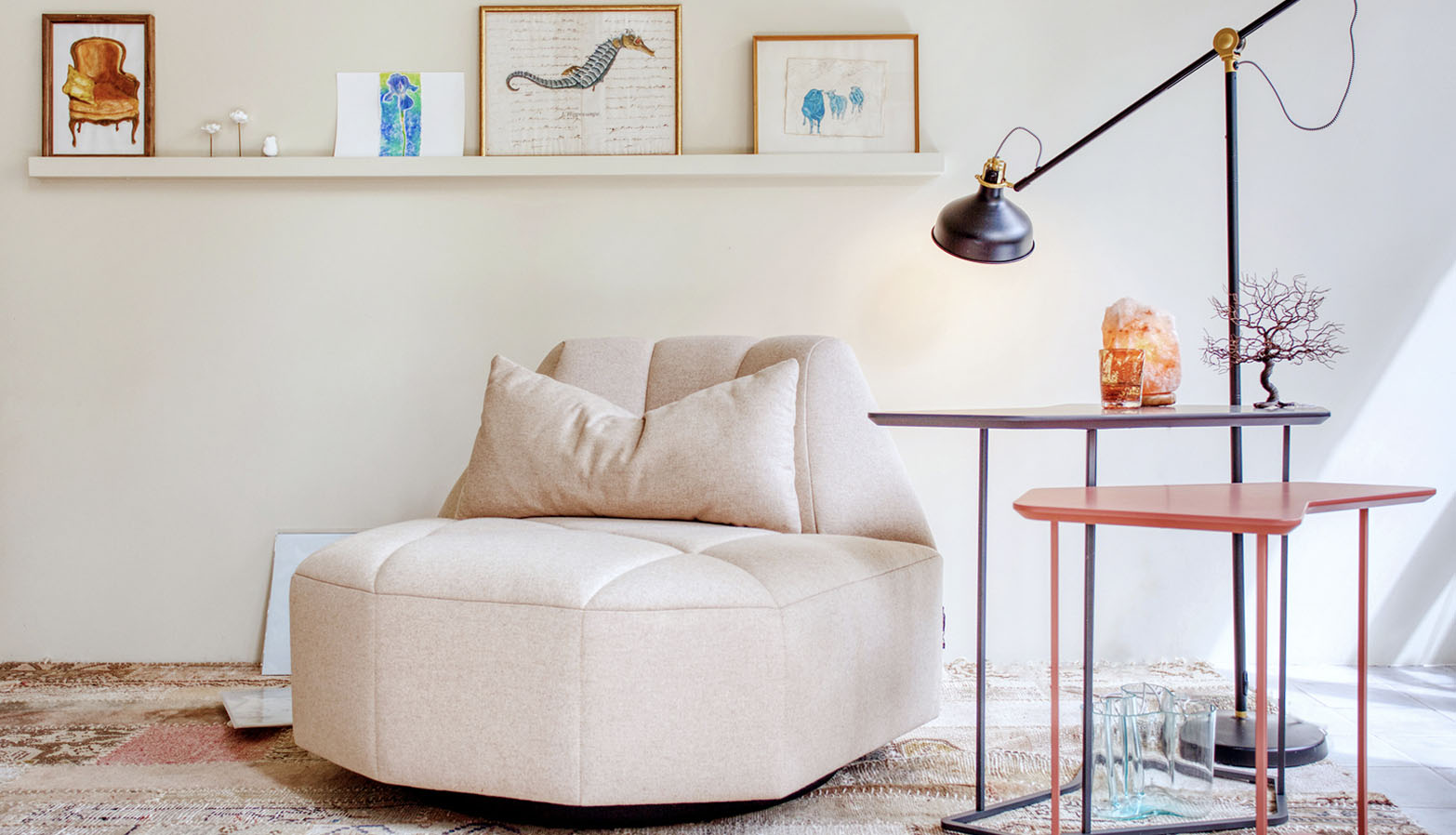 Swivel Modulable Lounge chair ,  design Sahar Famouri, FID Paris
