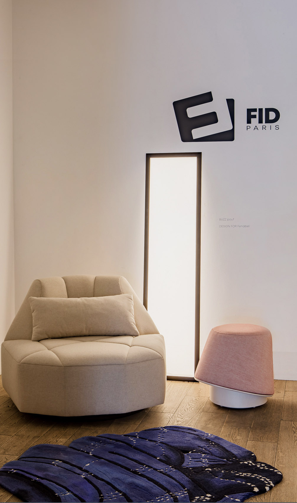 BUZZ Pouf, Design Sahar Famouri pour Fenabel , FID Paris