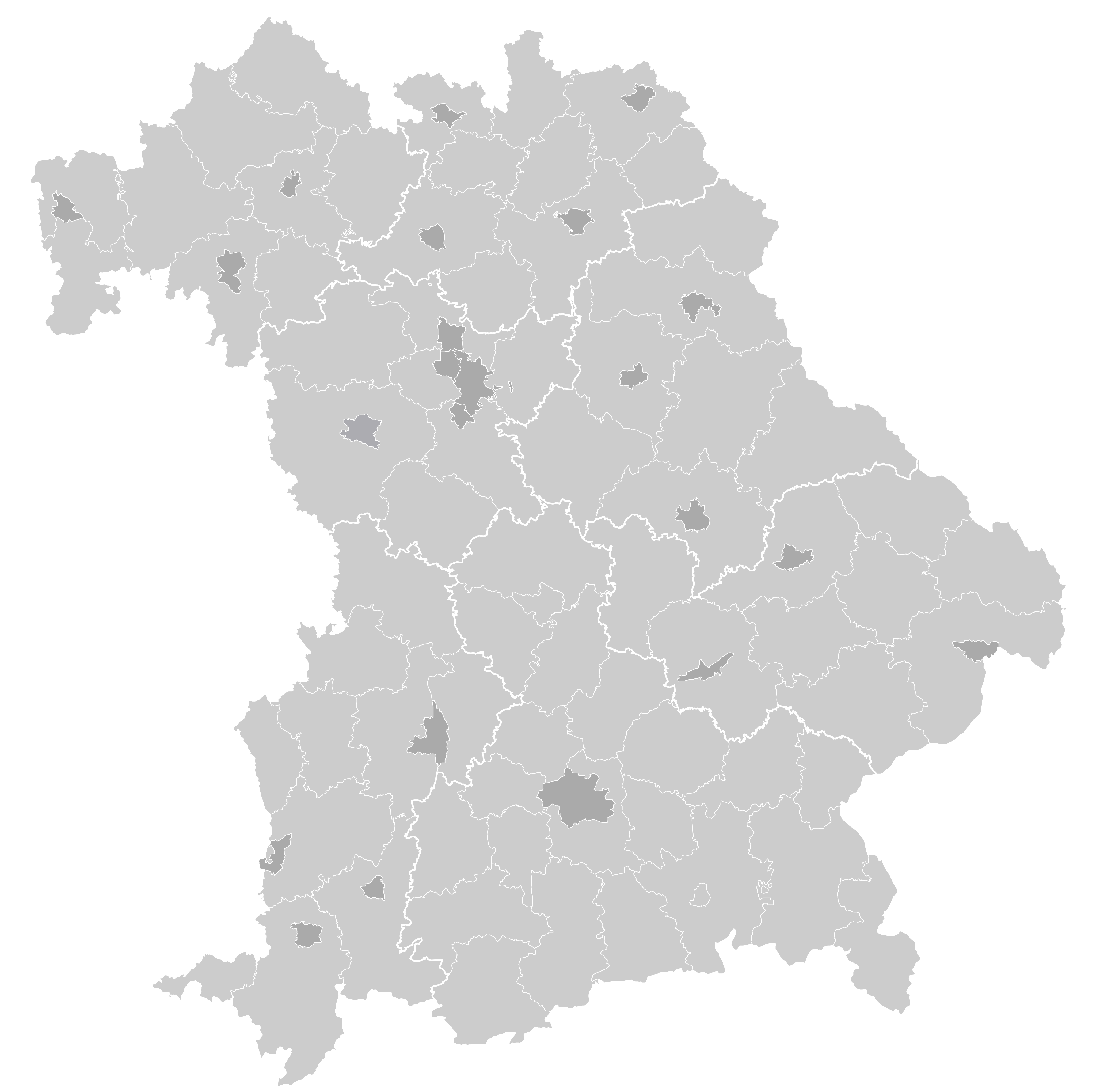 Karte von Bayern