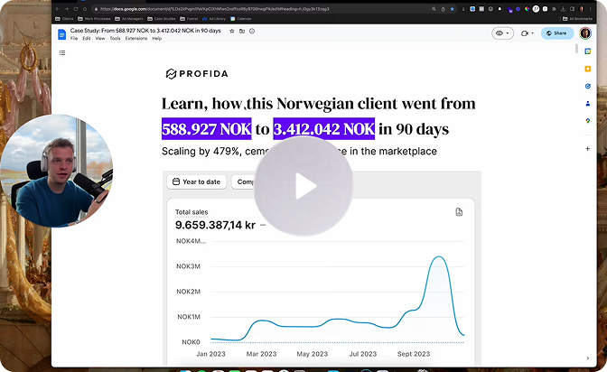 Learn how we scaled an ecommerce from 588k NOK to 3.4m NOK in 90 days