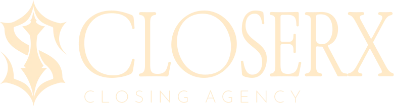 Logo CloserX màu vàng đồng
