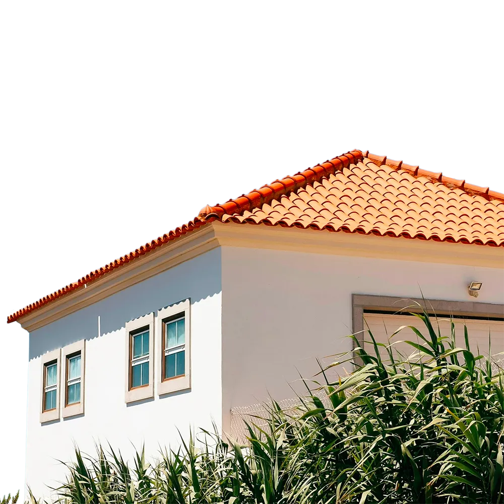 Maison avec une toiture et une façade propre