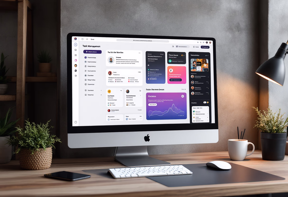 interface of task management module (for a productivity tools business)