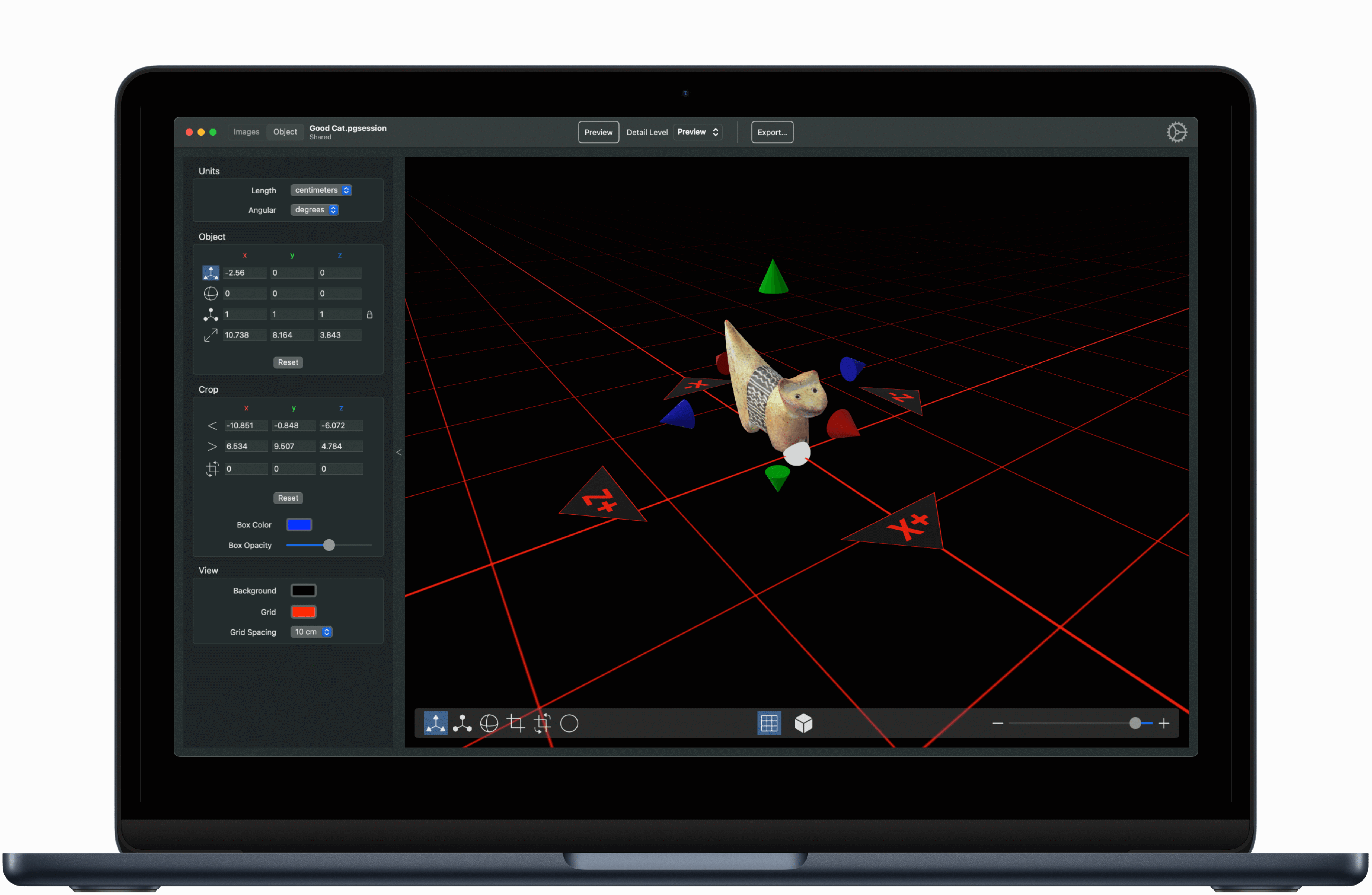 PhotoForge 3D Studio demonstration of user interface image